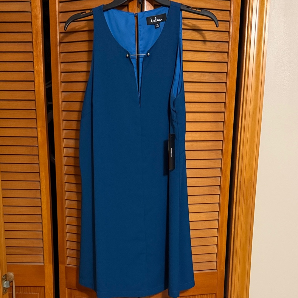 Lulu's Teal Sleeveless Mini Dress